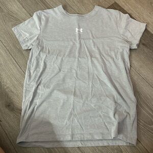 Under Armour Light Gray Crew Neck Tee